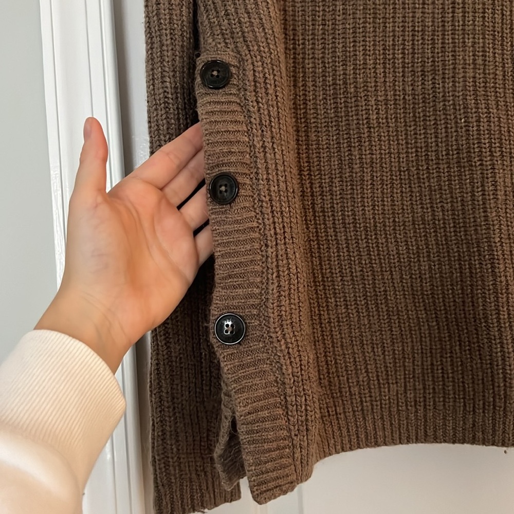 H&M Label of Graded Goods Taupe Brown Knit Turtleneck Sweater - Picture 2 of 7